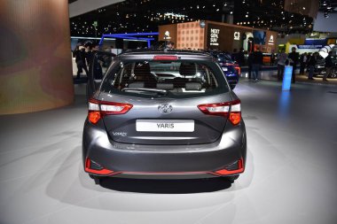 Frankfurt, Almanya, 14-2017: Toyota Yaris, Iaa 2017