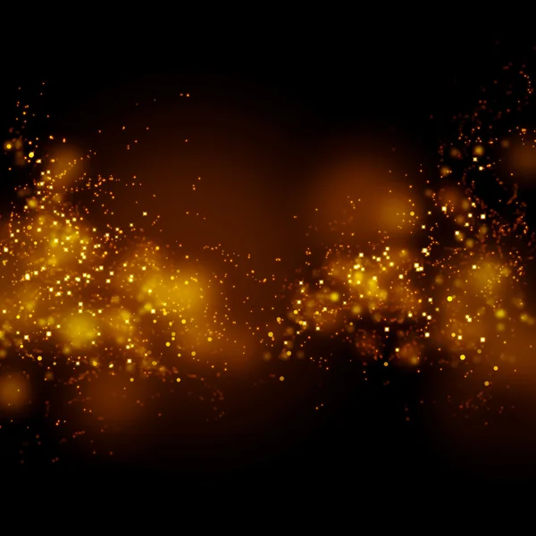 Bokeh ouro poeira brilho estrela de fundo. Gala de caminho leitoso abstrato — Fotografia de Stock