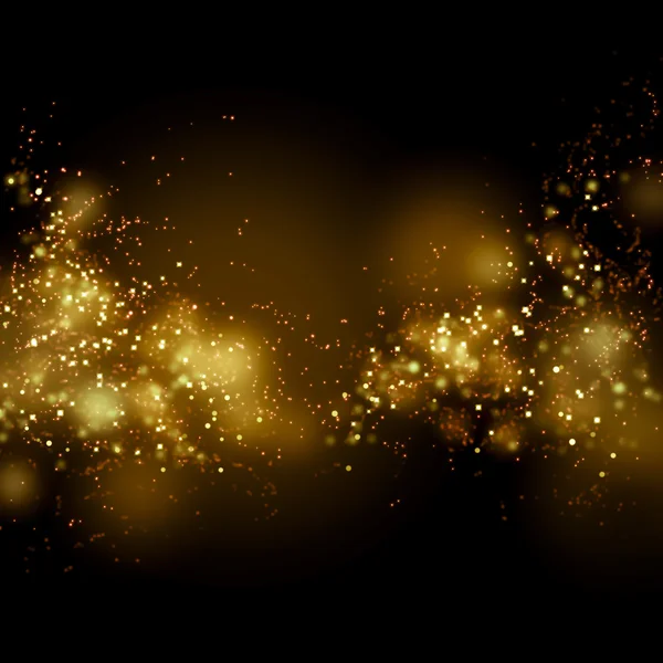 Bokeh ouro poeira brilho estrela de fundo. Gala de caminho leitoso abstrato — Fotografia de Stock