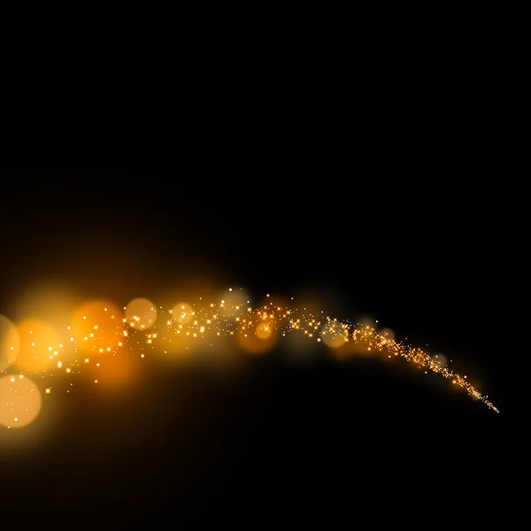 Abstract bokeh gold dust glitter star curve background — Stockfoto