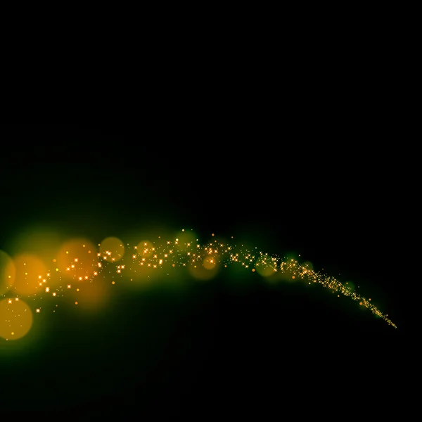 Abstract bokeh gold dust glitter star curve background — Stockfoto