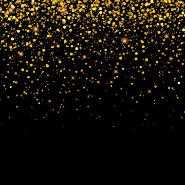 Lüks selamlamak için vektör altın glitter parçacıklar etkisi arka plan