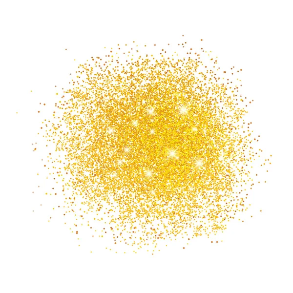 Vektör altın glitter parçacıklar arka plan etkisi lu için izole. — Stok Vektör