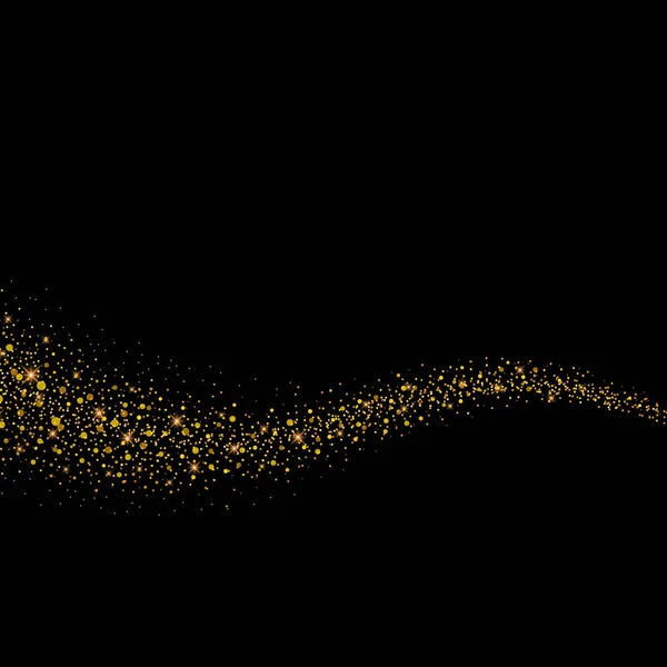 Vettoriale oro glitter onda sfondo astratto . — Vettoriale Stock