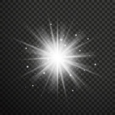 Beyaz parlak ışık şeffaf ile patlama patlama. 