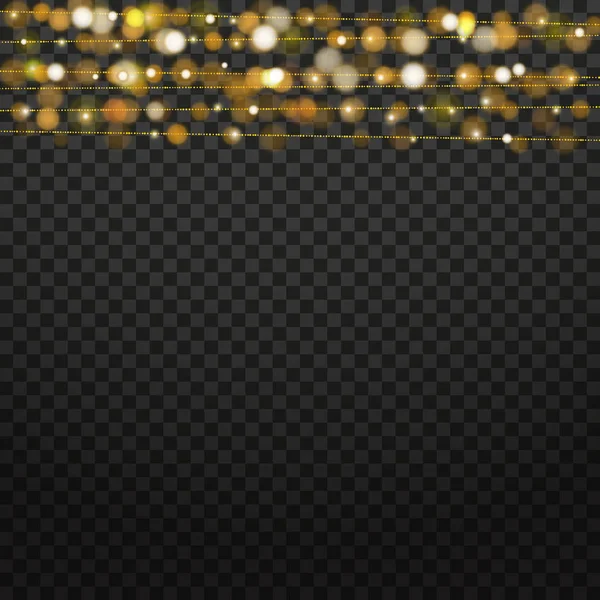 Weihnachtsbeleuchtung isolierte Elemente. Leuchtende Lichter zu Weihnachten. — Stockvektor