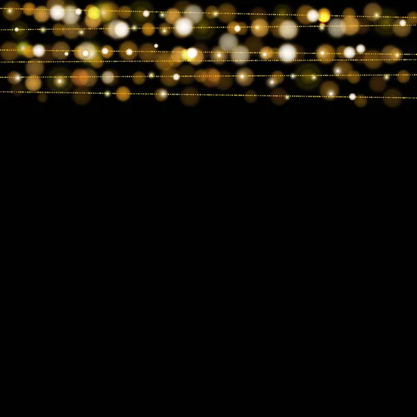 Julbelysning design element bakgrund. Glödande lampor — Stock vektor
