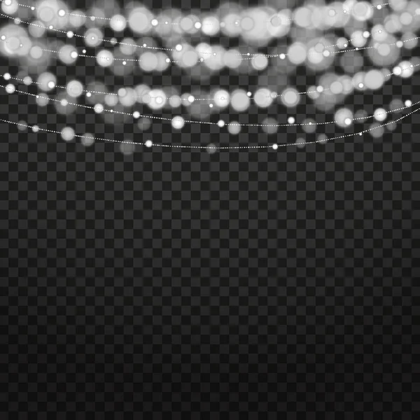 white glitter particles background effect for greeting card