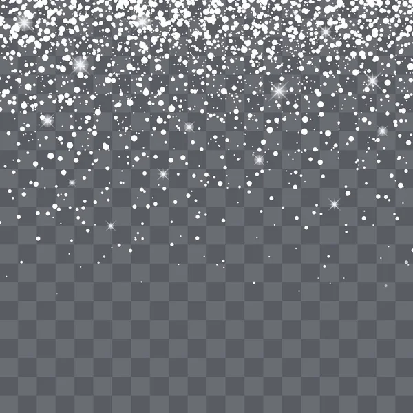 白いキラキラ粒子背景のグリーティング カードの効果 — ストックベクタ