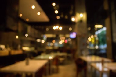 Kahve dükkanı veya kafe Restoran soyut bokeh ışık ile bulanıklık 