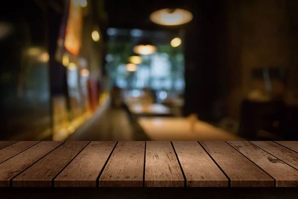 Koffie winkel of café restaurant met abstracte bokeh licht vervagen — Stockfoto