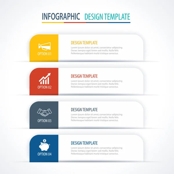 Modelo de opções infográficas de índice de guia moderno com folhas de papel . — Vetor de Stock