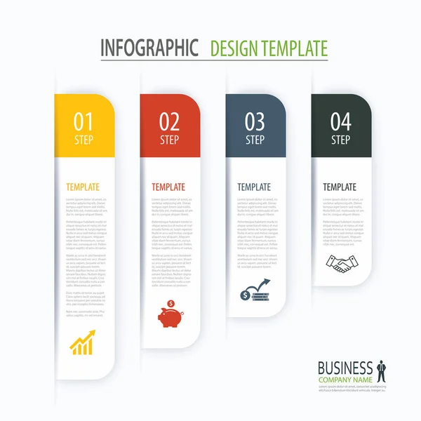 Modelo de opções infográficas de índice de guia moderno com folhas de papel . — Vetor de Stock