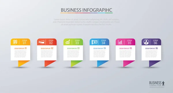 Infographic tab design vektor und marketing template business. c — Stockvektor