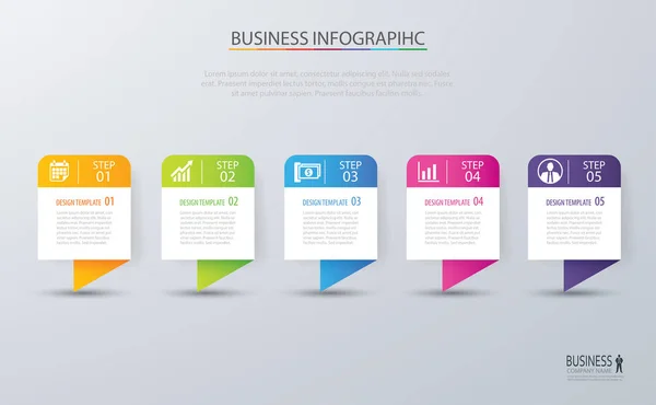 Infographic tab design vektor und marketing template business. c — Stockvektor