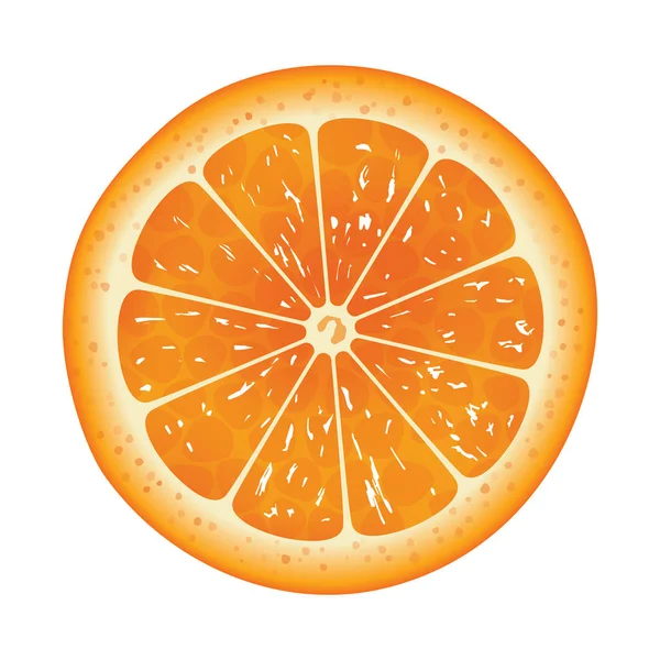 Beyaz arkaplanda izole edilmiş turuncu dilim