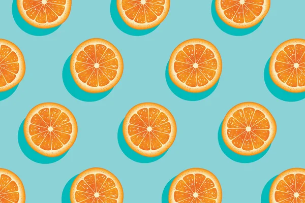 Rodajas de naranja fresca fondo de verano . — Archivo Imágenes Vectoriales