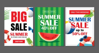 Yaz Satılık düzen afiş arka plan e-postaları. F için kullanılabilir