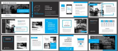 Slayt Infographic arka plan için mavi ögesi. 