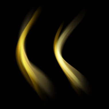 Soyut altın üzerinde lüks dalga tasarımı glitter etkisi ile aydınlatma