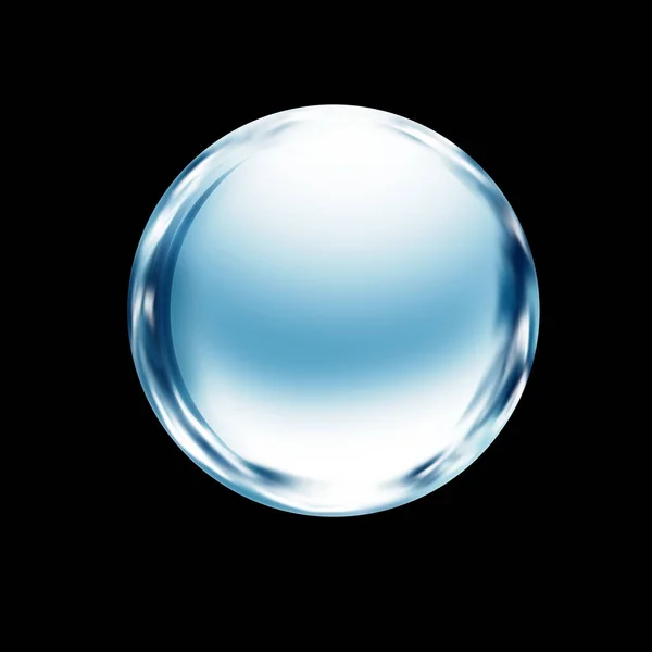 Blauwe cirkel olie of water abstract op donkere achtergrond met clippi — Stockfoto