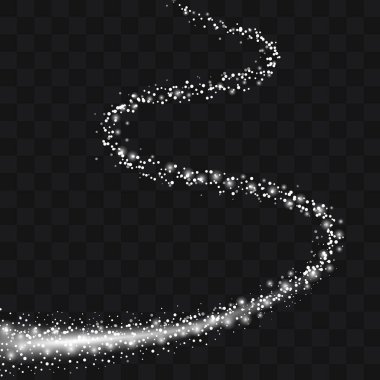 Vektör beyaz glitter iz parçacıklar etkisi luxur için arka plan