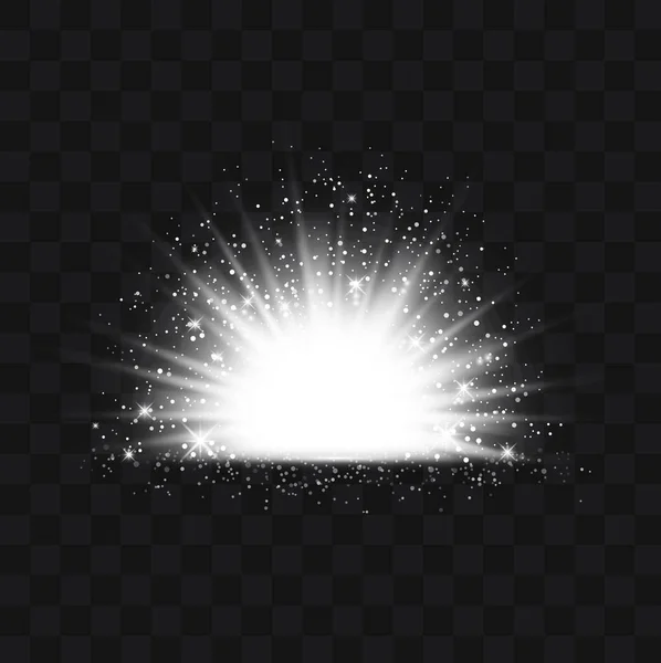 ベクトル ホワイトラメ トレイル粒子背景ルクスールの効果 — ストックベクタ