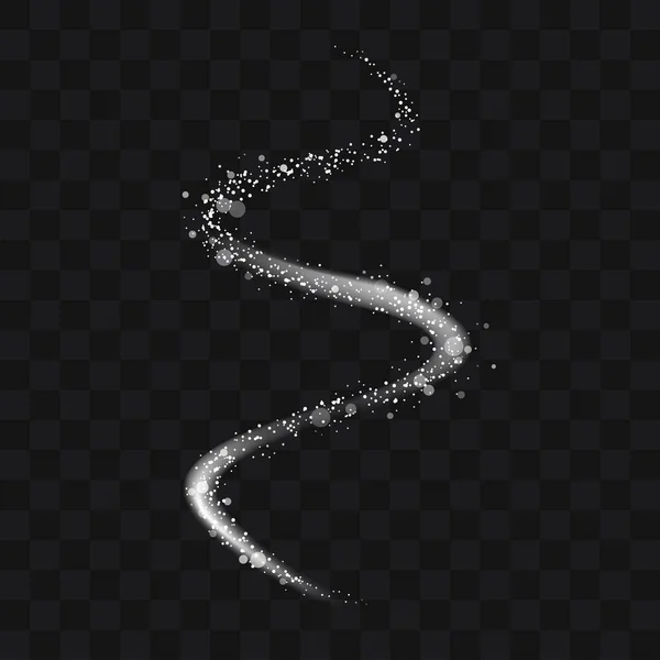 Vector witte glitter trail deeltjes achtergrond effect voor luxur — Stockvector