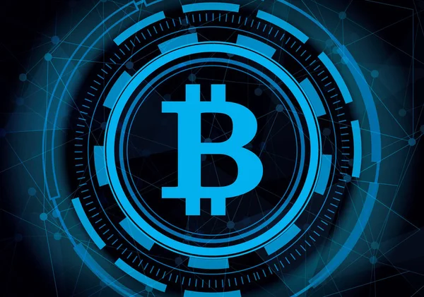 Dijital satır arkaplanı ile soyut teknoloji bitcoin. Kripto