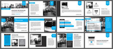 Mavi ve beyaz arka plan üzerinde slayt Infographic için öğe. Sunu şablonu. İş faaliyet raporu, el ilanı, Kurumsal Pazarlama, broşür, reklam, broşür, modern tarz için kullanın.