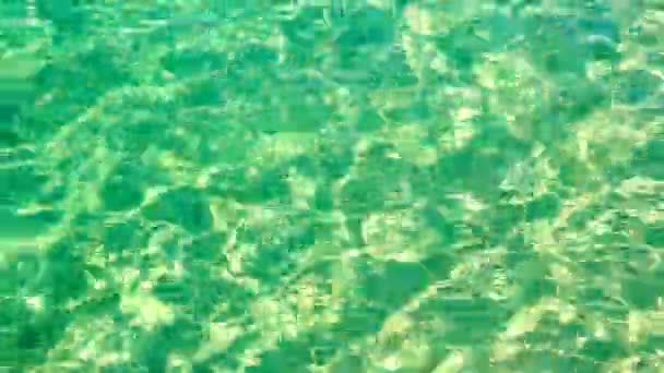 Onda Azul Turquesa Água Cáustica Praia — Vídeo de Stock