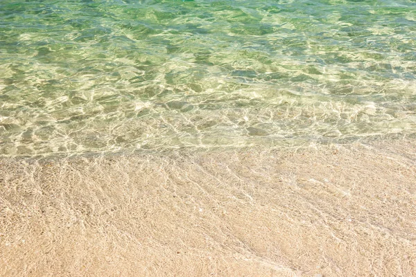 Прозорий блакитний прозорий фон з пляжною водою — стокове фото