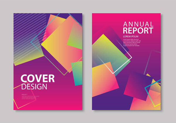 Abstract gradient modern geometric flyer and poster design templ