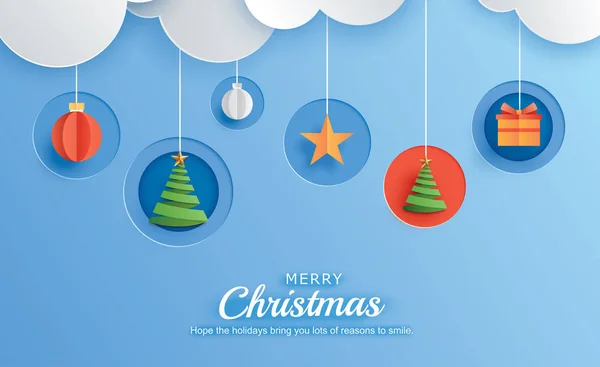 Frohe Weihnachten Und Ein Gutes Neues Jahr Rote Grusskarte Papier Vektorgrafik Lizenzfreie Grafiken C Kaisorn4 Depositphotos