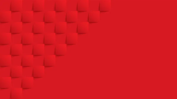 Fundo quadrado geométrico vermelho em estilo arte de papel . — Vetor de Stock