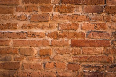 Eski kahverengi tuğla duvar vintage doku arkaplanı.