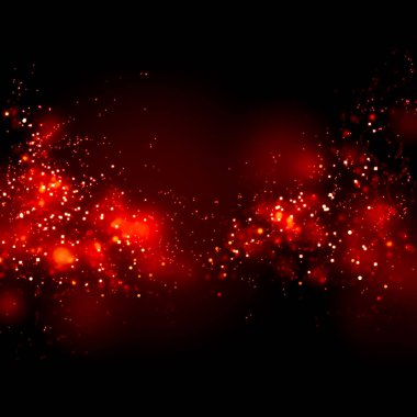 Coronavirus covid-19 kırmızı hücreler koyu arkaplanda bulanık bokeh 'i hareket ettiriyor.