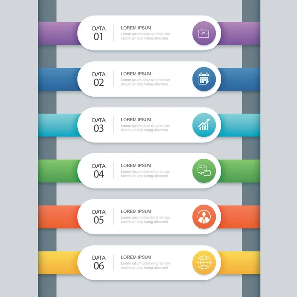 Infographic Timeline Template Business Concept Vector Can Used Workflow Layout — Stock Vector