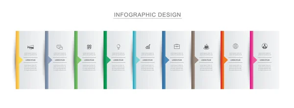 Datos Plantilla Índice Papel Ficha Infografía Vector Ilustración Fondo Abstracto — Vector de stock