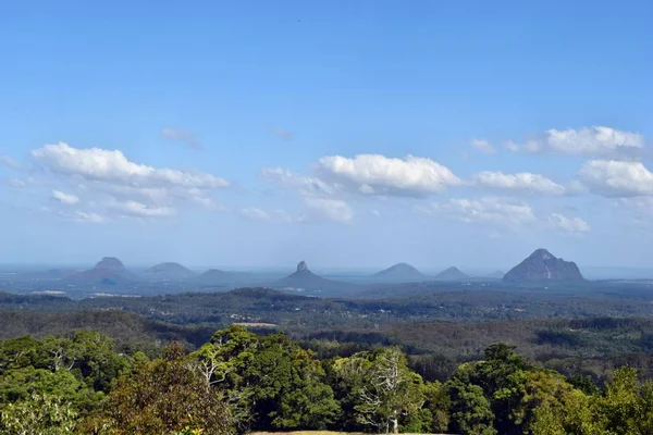 Vista sobre las montañas de Glass House — Foto de Stock