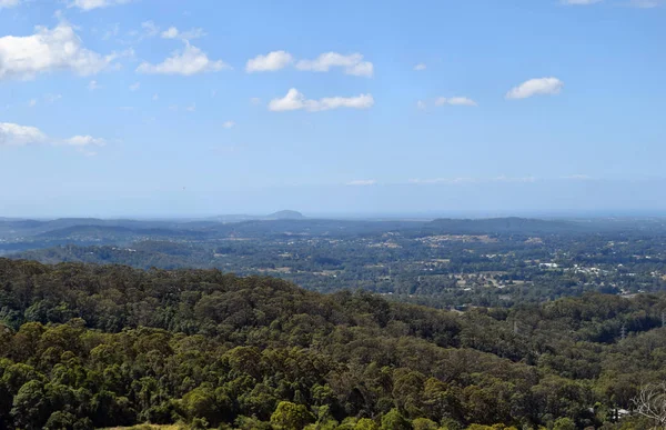 Australisch Panorama Van Het Prachtige Landschap Met Beboste Heuvels Sunshine — Stockfoto