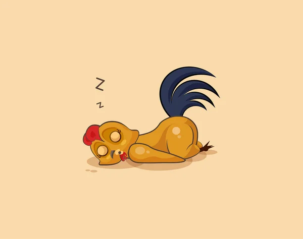 Polla duerme en el estómago — Vector de stock