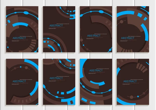 Vector set van brochures in abstracte stijl — Stockvector