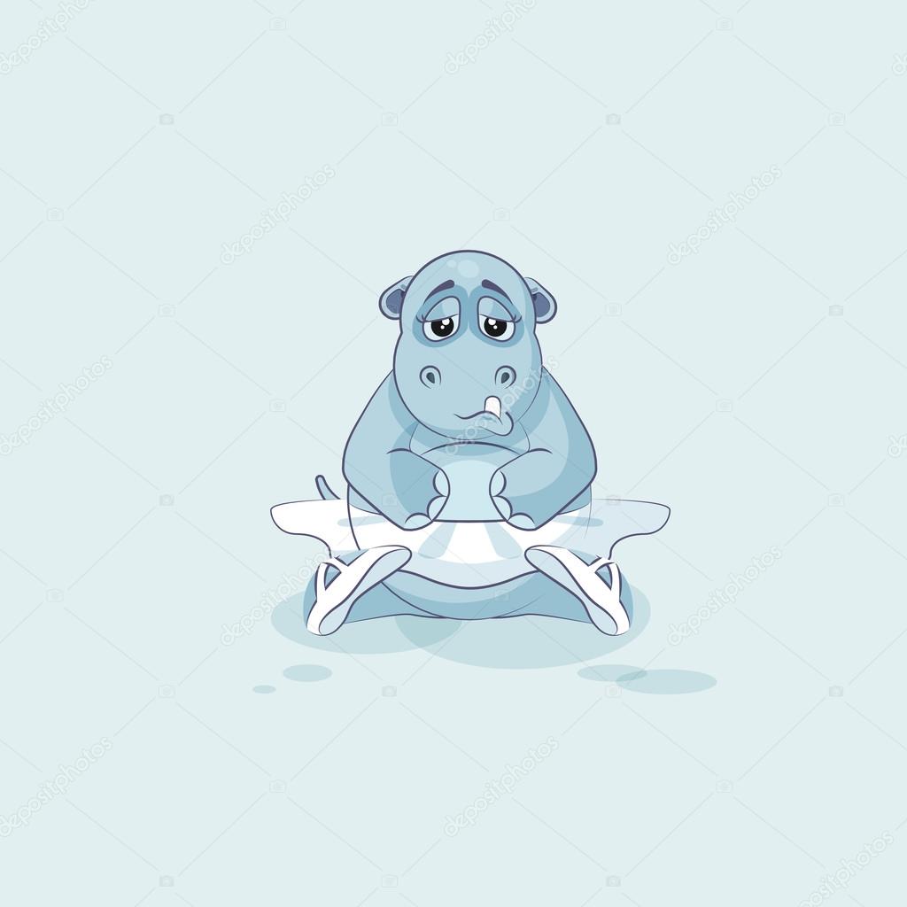Download Vector Illustration Emoji Character Cartoon Ballerina Hippopotamus Sad And Frustrated Vector Image By C Marynabolsunova Vector Stock 127753244