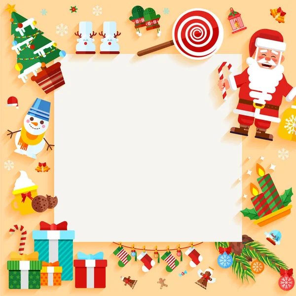 Carte de voeux design bannière Noël — Image vectorielle