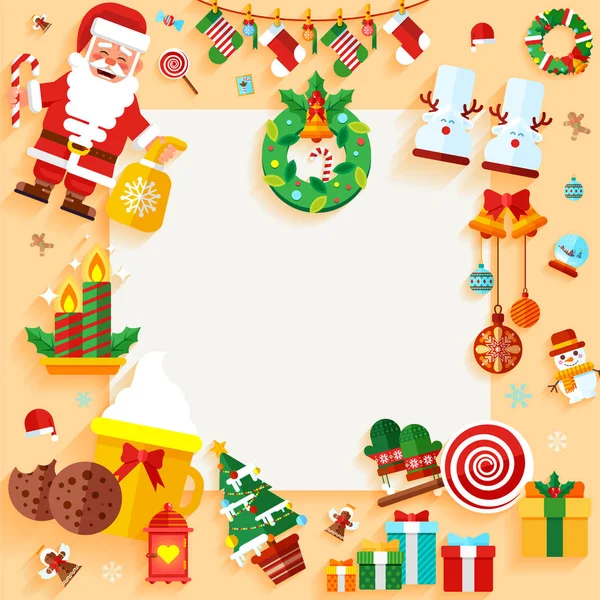 Carte de voeux design bannière Noël — Image vectorielle