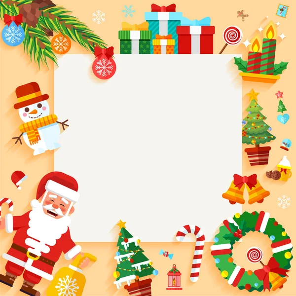 Carte de voeux design bannière Noël — Image vectorielle