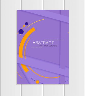 Vektör mor broşür A5 veya A4 formatında malzeme tasarım öğesi kurumsal tarzı