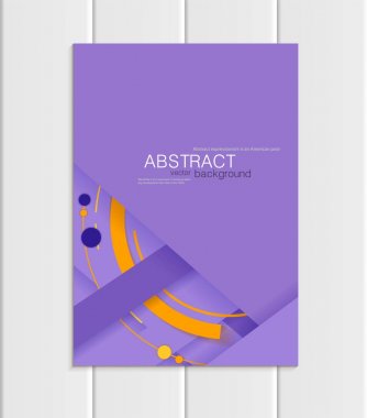 Vektör mor broşür A5 veya A4 formatında malzeme tasarım öğesi kurumsal tarzı