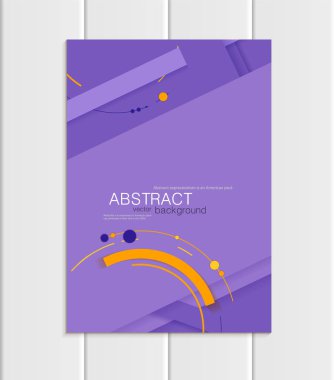 Vektör mor broşür A5 veya A4 formatında malzeme tasarım öğesi kurumsal tarzı